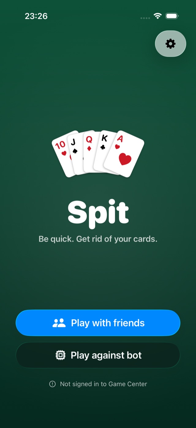 Spit main menu